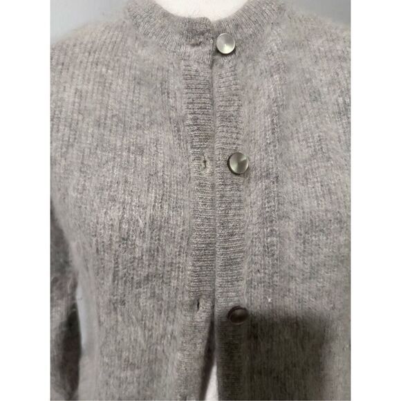 Rafique Angora Rabbit hair lambswool blend sweater button front S - Picture 10 of 10